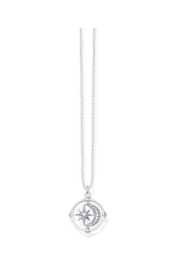 Thomas Sabo Silver Rotatable Cosmic Moon & Star Necklace