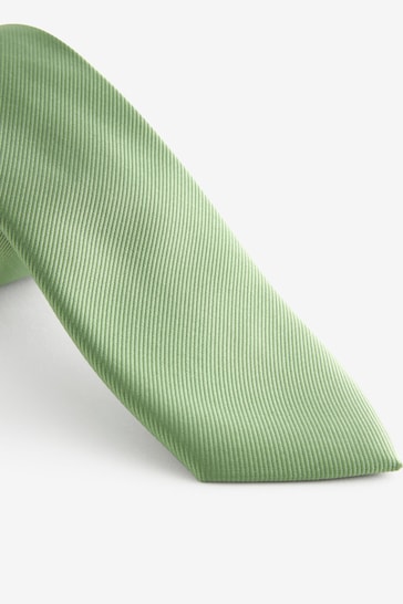 Matcha Green Slim Twill Tie