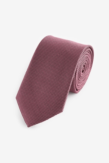 Damson Pink Textured Tie