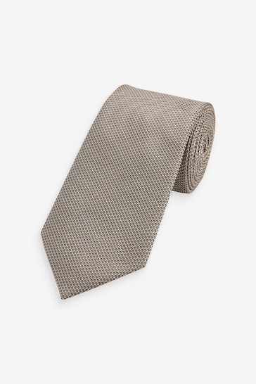Neutral Brown Textured Tie