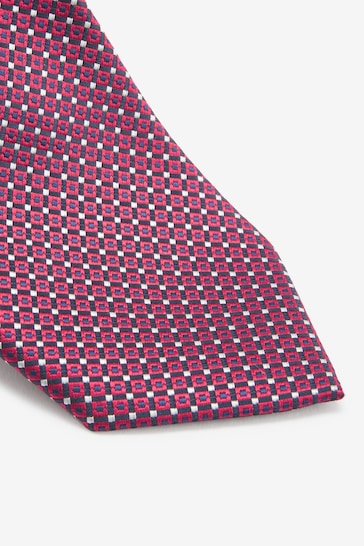 Red Geometric Pattern Tie
