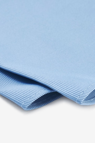 Navy Blue Floral/Light Blue Slim Tie And Pocket Square Set