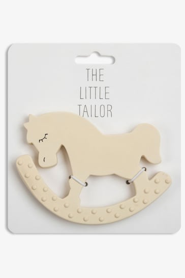The Little Tailor Pink Organically Grown Baby Rocking Horse Teether Toy