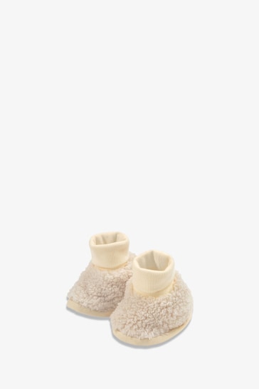 The Little Tailor Plush Lined Sherpa Fleece Borg Baby Booties