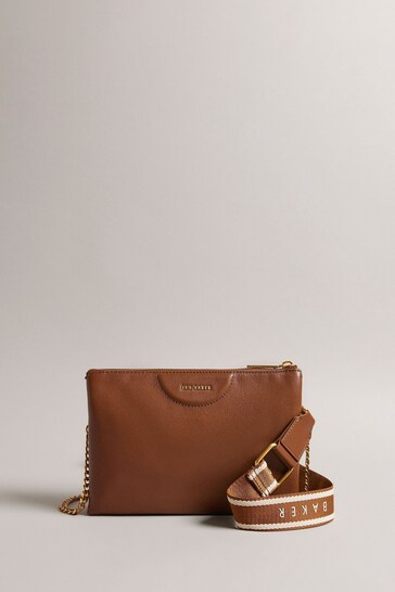 brown celine solo bicolor leather clutch bag