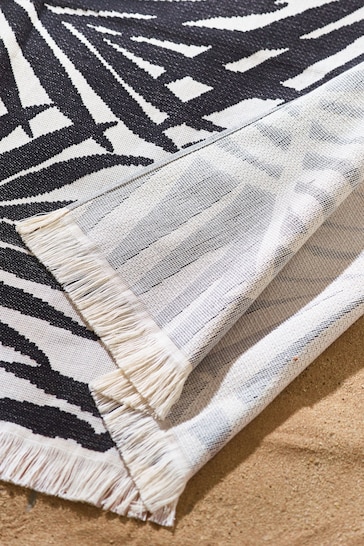 Monochrome XL Lightweight Leaf Beach Towel