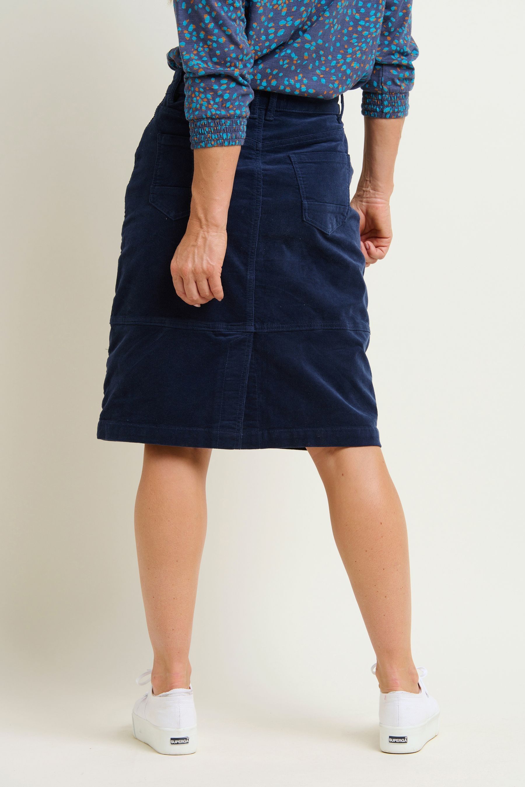 Buy Brakeburn Blue Cord Midi Skirt from the Next UK online shop