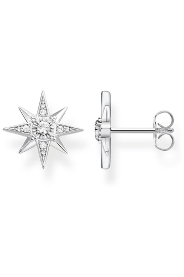 Thomas Sabo White Sparkling Star 925 Silver Earrings