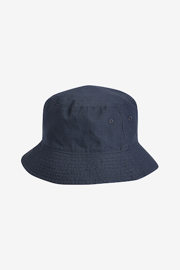 Navy Blue Canvas Bucket Hat (3mths-16yrs)