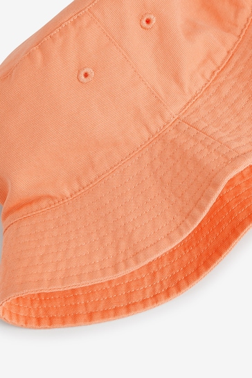 Orange Canvas Bucket Hat (3mths-16yrs)