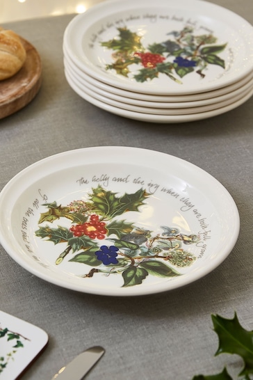 Portmeirion The Holly and the Ivy Plate Set of 6 20cm Plates