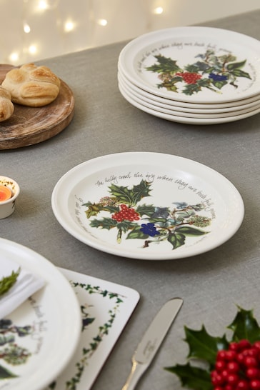 Portmeirion The Holly and the Ivy Plate Set of 6 20cm Plates