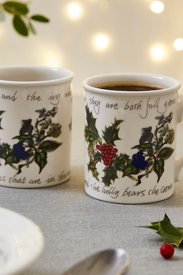 Portmeirion The Holly and the Ivy Set of 6 Breakfast Mugs