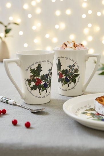 Portmeirion The Holly and the Ivy Set of 2 Mugs