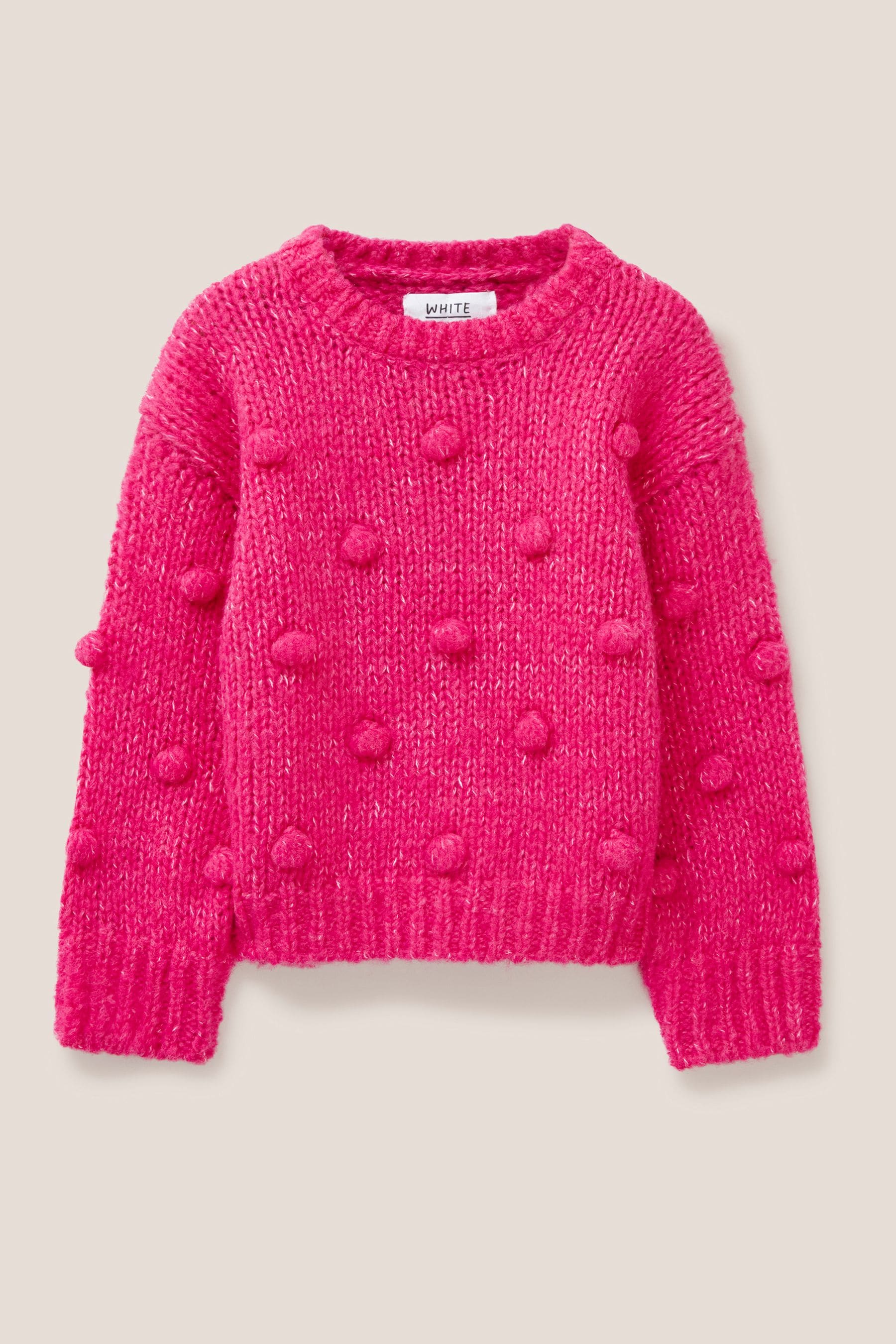 White Stuff Pink Pom Pom Jumper