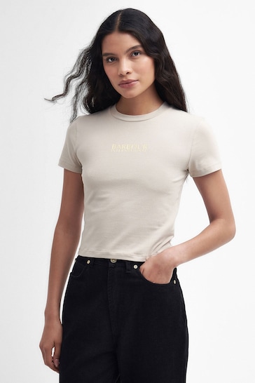 Barbour® International Reign Cropped Logo Fitted T-Shirt
