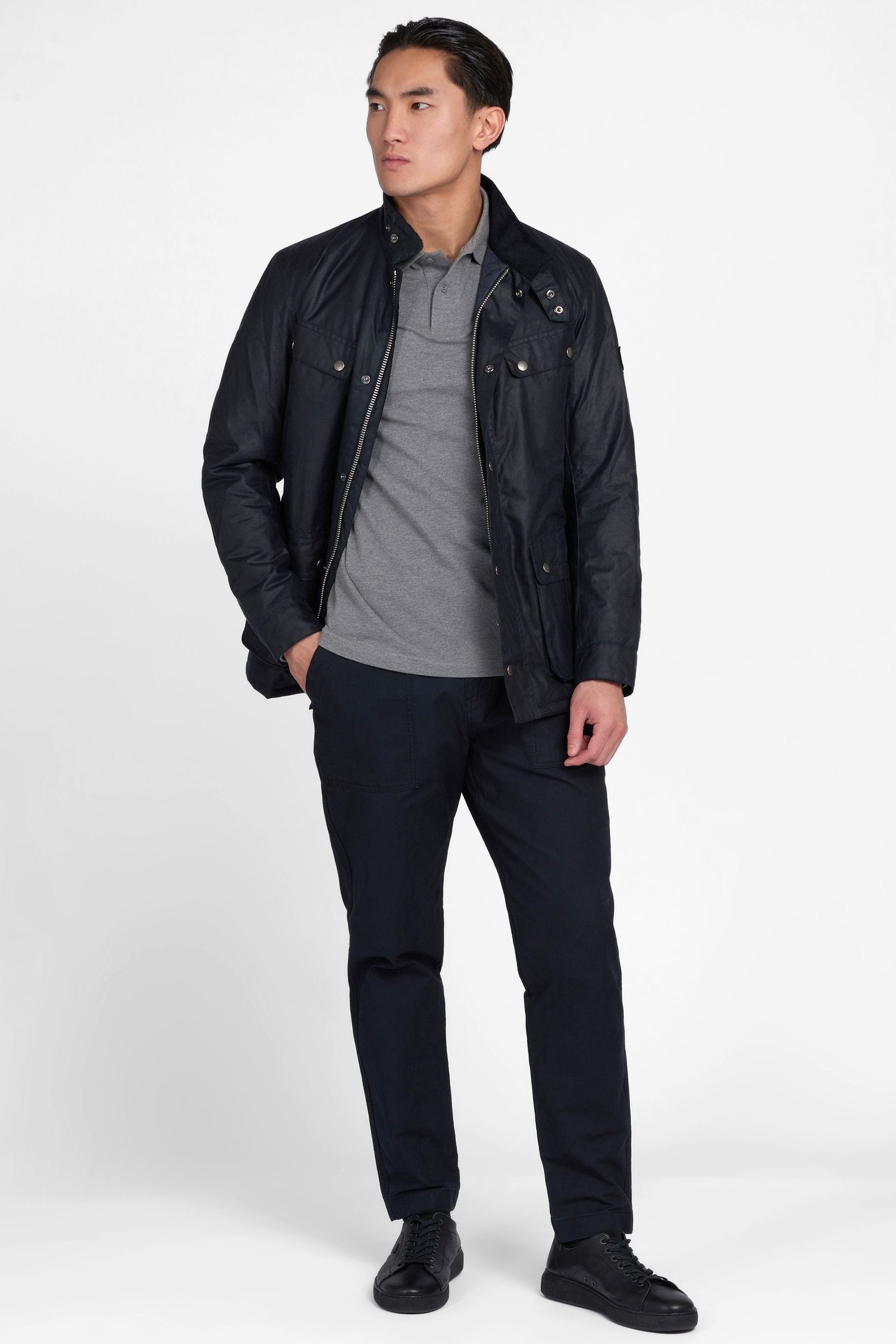 Slim fit wax jacket hotsell