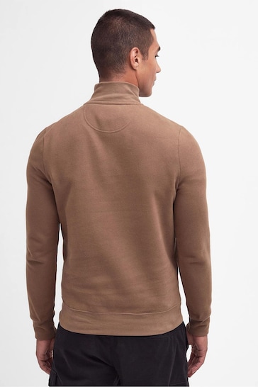 Barbour® International Brown Essential Half Zip Sweater