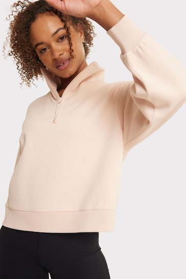 Chelsea Peers Natural Pastel Quarter-Zip Sweatshirt