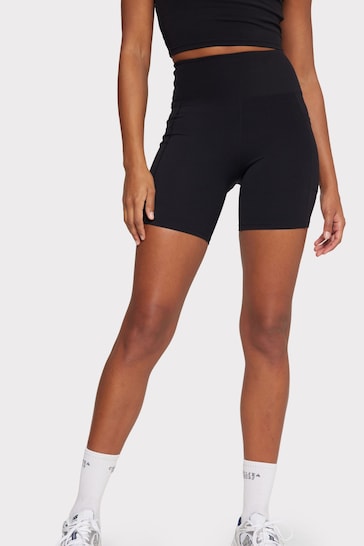 Chelsea Peers Black Soft Stretch High-Rise Cycling Shorts