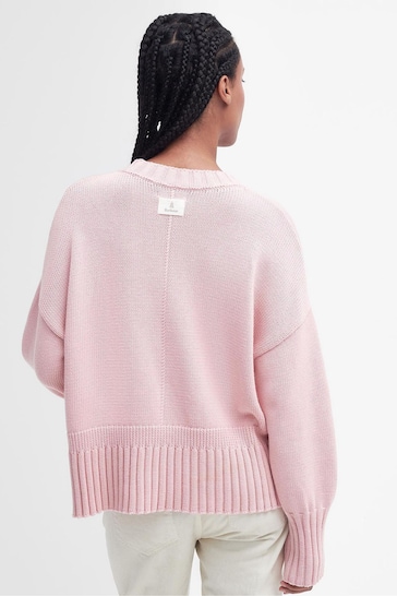 Barbour® Pink Clifton Knitted Jumper