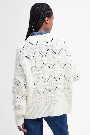 Barbour® White Glamis Knitted Jumper