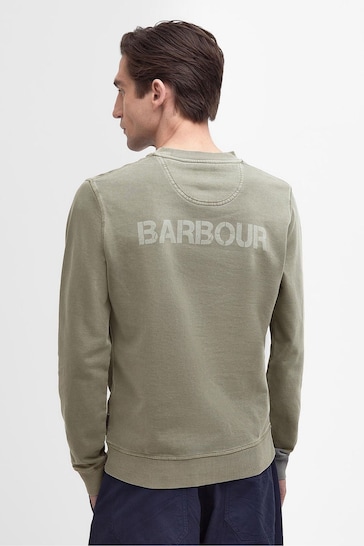 Barbour® Green Atherton Crew Jumper