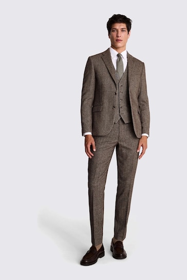 Buy MOSS Brown Slim Fit Tweed Jacket from the Next UK online shop