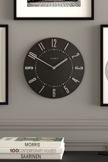 Jones Clocks Blizzard Grey Juke Wall Clock