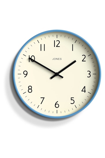 Jones Clocks Mid Blue Jam Wall Clock