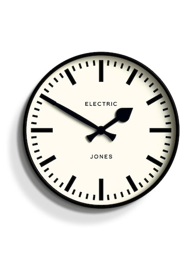 Jones Clocks Black Railway Wall Clock