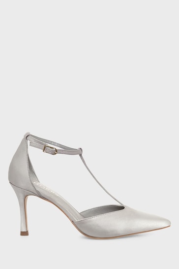 Hobbs Silver Alice T-Bar Shoes