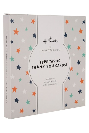 Hallmark Grey 10 Pack Thank You Cards In 5 Designs