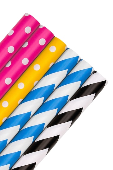 Hallmark Multicoloured Spots and Stripes Wrapping Paper 6 Rolls x 2M