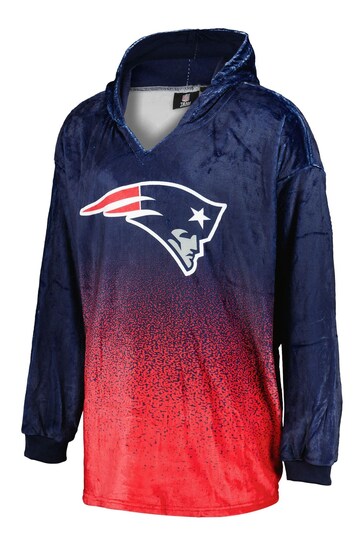 adidas Blue NFL New England Patriots Gradient Fleece Hoodie