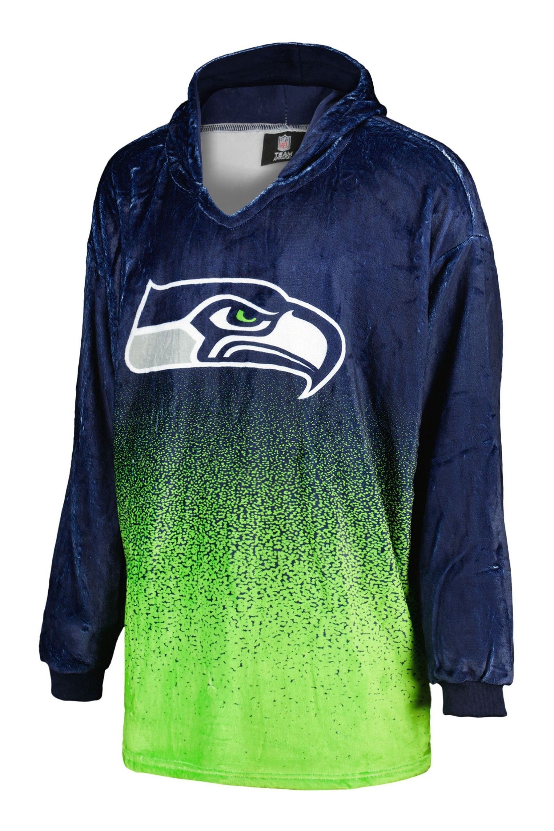 Buy adidas Blue NFL Seattle Seahawks Gradient Fleece Hoodie from