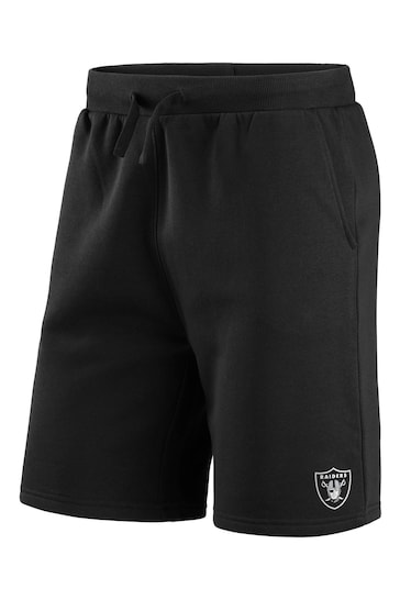Fanatics NFL Las Vegas Raiders Primary Logo Graphic Fleece Black Shorts