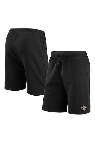 Fanatics NFL New Orleans Saints Primary Logo Graphic Fleece Black Shorts