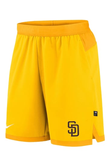 Fanatics Yellow MLB San Diego Padres Authentic Collection Flex Vent Shorts