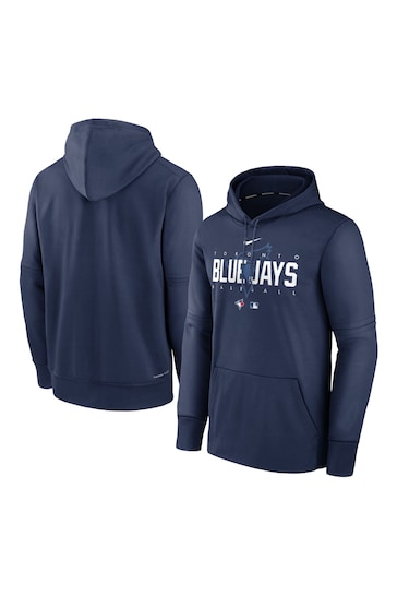 Fanatics Blue MLB Toronto Jays Authentic Collection Pre Game Therma Hoodie