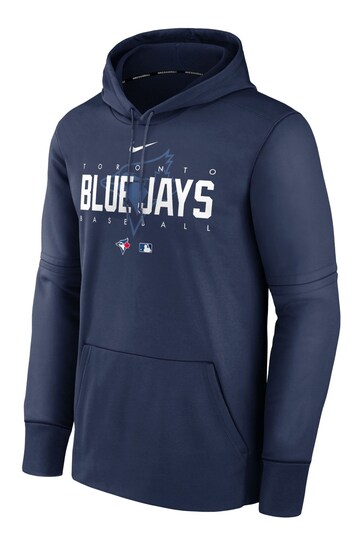 Fanatics Blue MLB Toronto Jays Authentic Collection Pre Game Therma Hoodie
