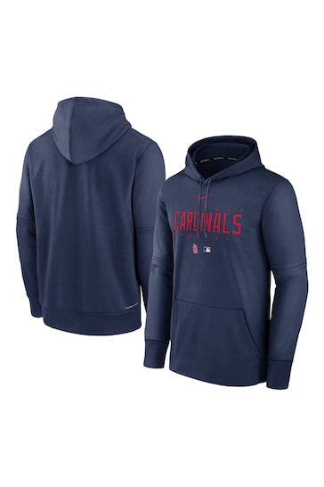 Fanatics Blue MLB St. Louis Cardinals Authentic Collection Pre Game Therma Hoodie