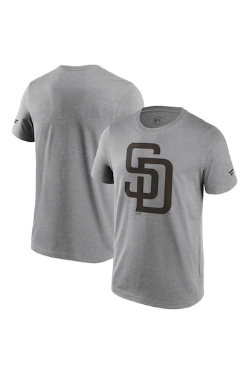 Fanatics Grey MLB San Diego Padres Primary Logo Graphic T-Shirt