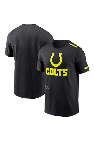 Fanatics NFL Indianapolis Colts VOLT Short Sleeve Dri-Fit Cotton Black T-Shirt