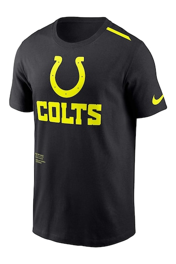 Fanatics NFL Indianapolis Colts VOLT Short Sleeve Dri-Fit Cotton Black T-Shirt