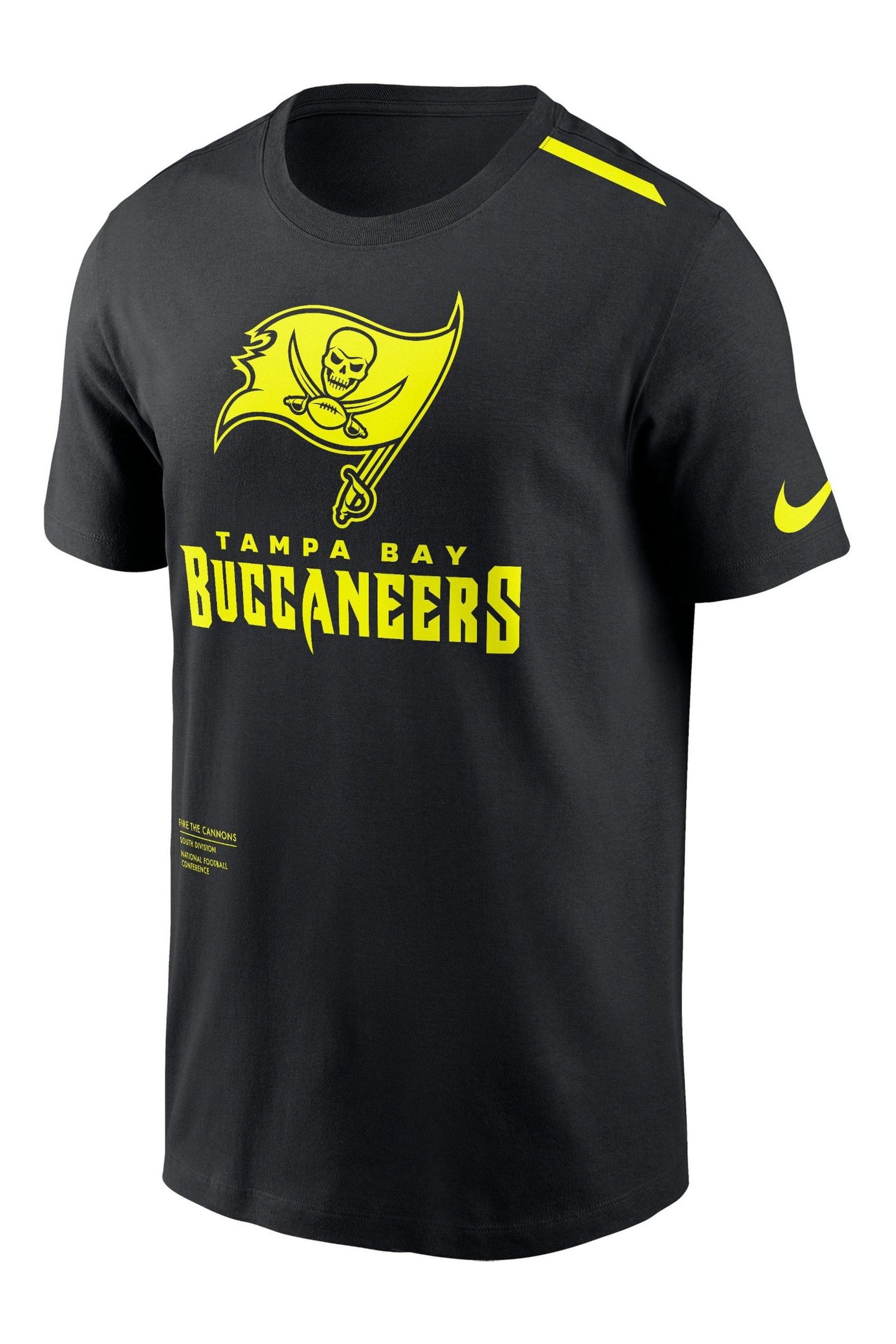 Buy Fanatics NFL Tampa Bay Buccaneers VOLT Short Sleeve Dri Fit Cotton Black T Shirt from the Next UK online shop