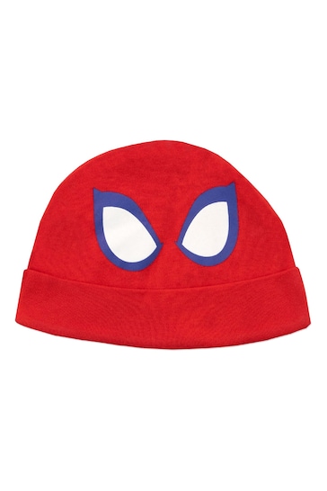 Character Blue/Red Baby Spiderman Sleepsuit and Hat Set