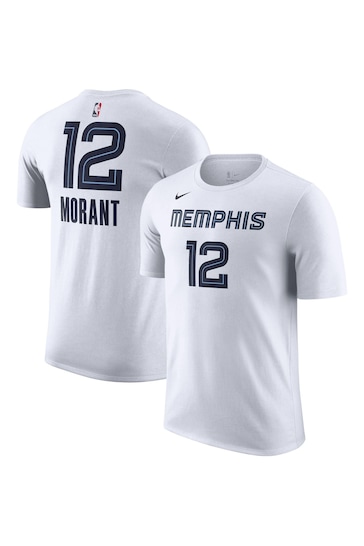 Fanatics NBA Memphis Grizzlies Name & Number Association White T-Shirt - Ja Morant