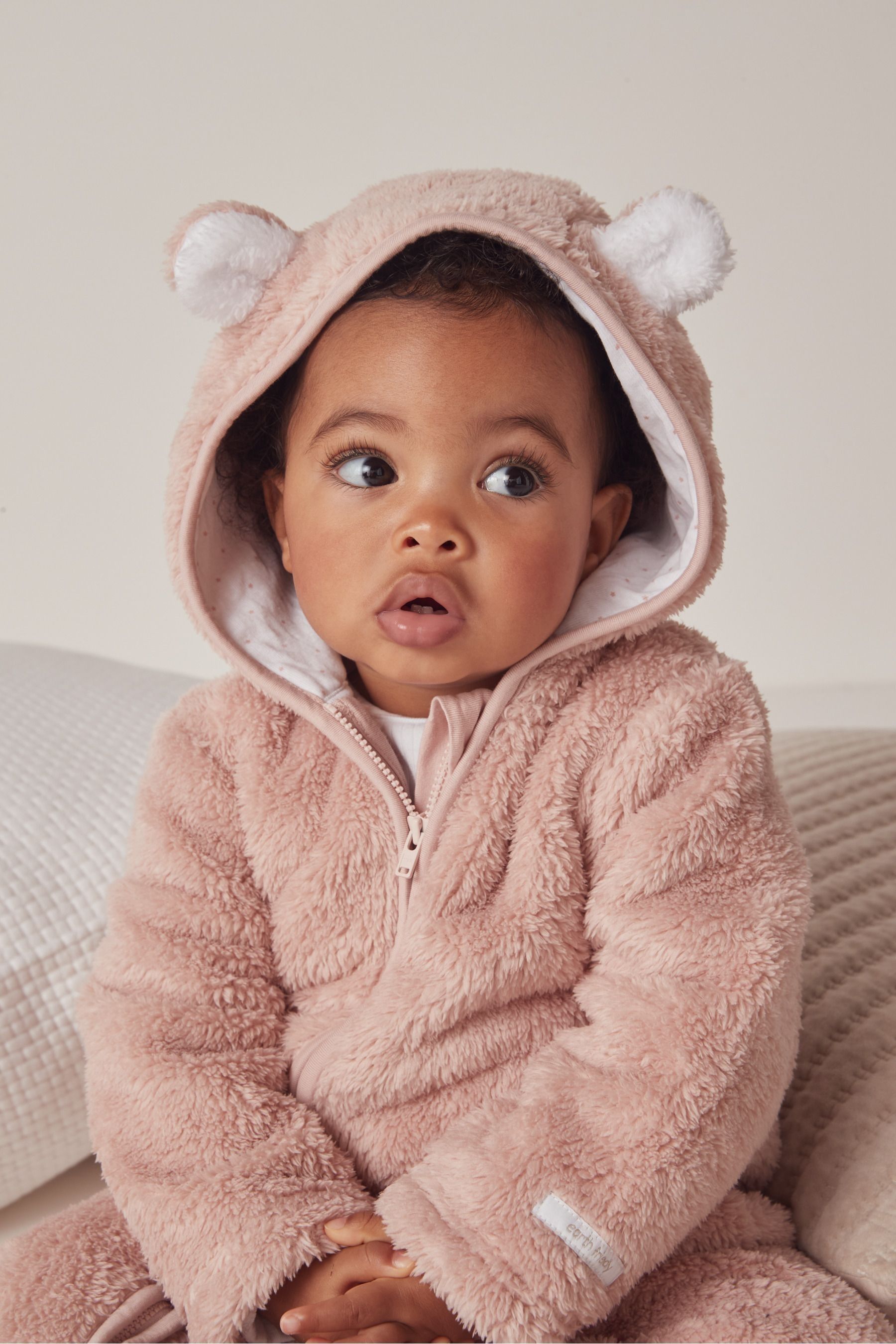 White fleece romper hotsell