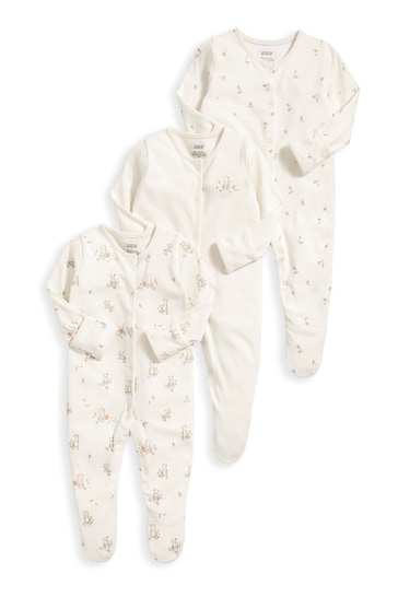 Mamas & Papas Brown Bear Sleepsuits 3 Pack